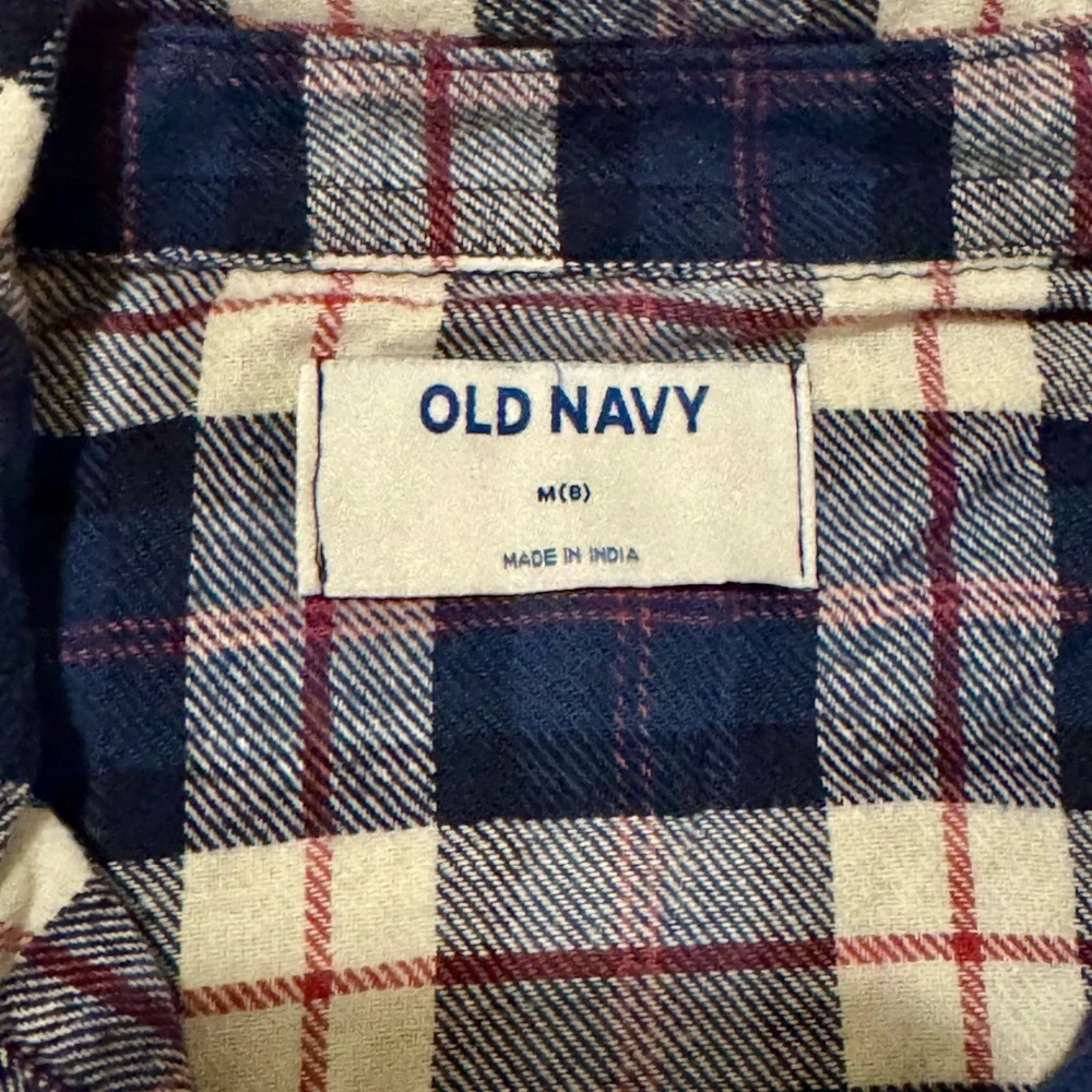 Old Navy Kids Plaid Button Down Shirts - Red and Navy
